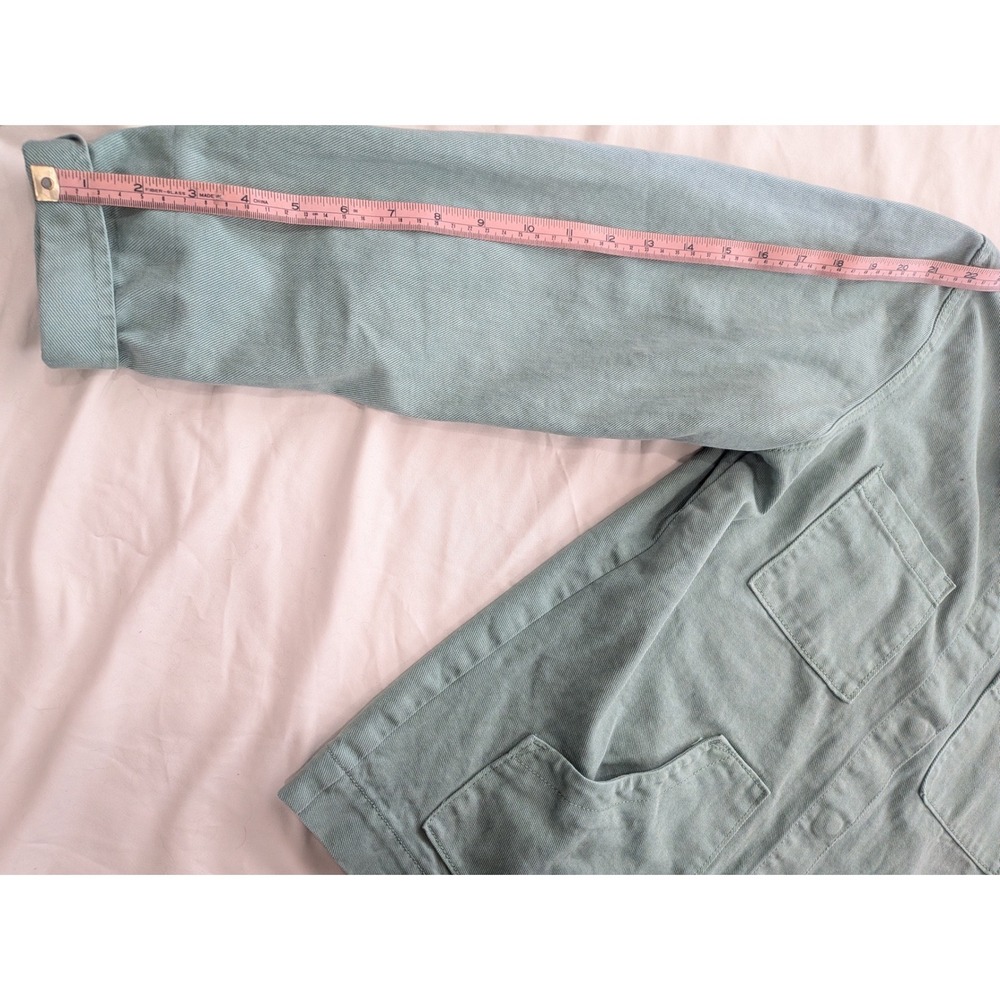 Universal Thread Sage Green/Blue Cotton Utility Chore Jacket Wmns Size S *READ* - Picture 4 of 8